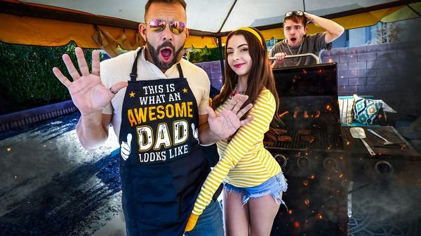 [FamilyStrokes] Serena Hill – “I’ll Drain Your Cock Before the BBQ” Serena Gets Marinated In Daddy’s White Sauce