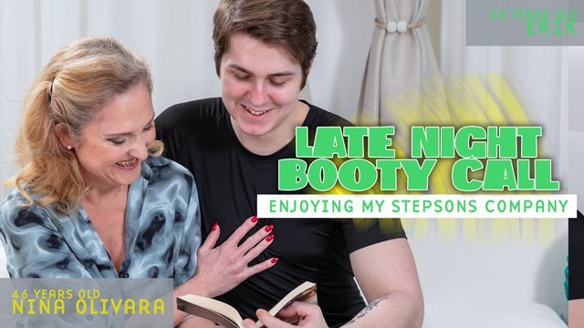 MatureNL – Nina Olivara has a Late Night Booty Call With Her Hot 22-Year-Old stepson!